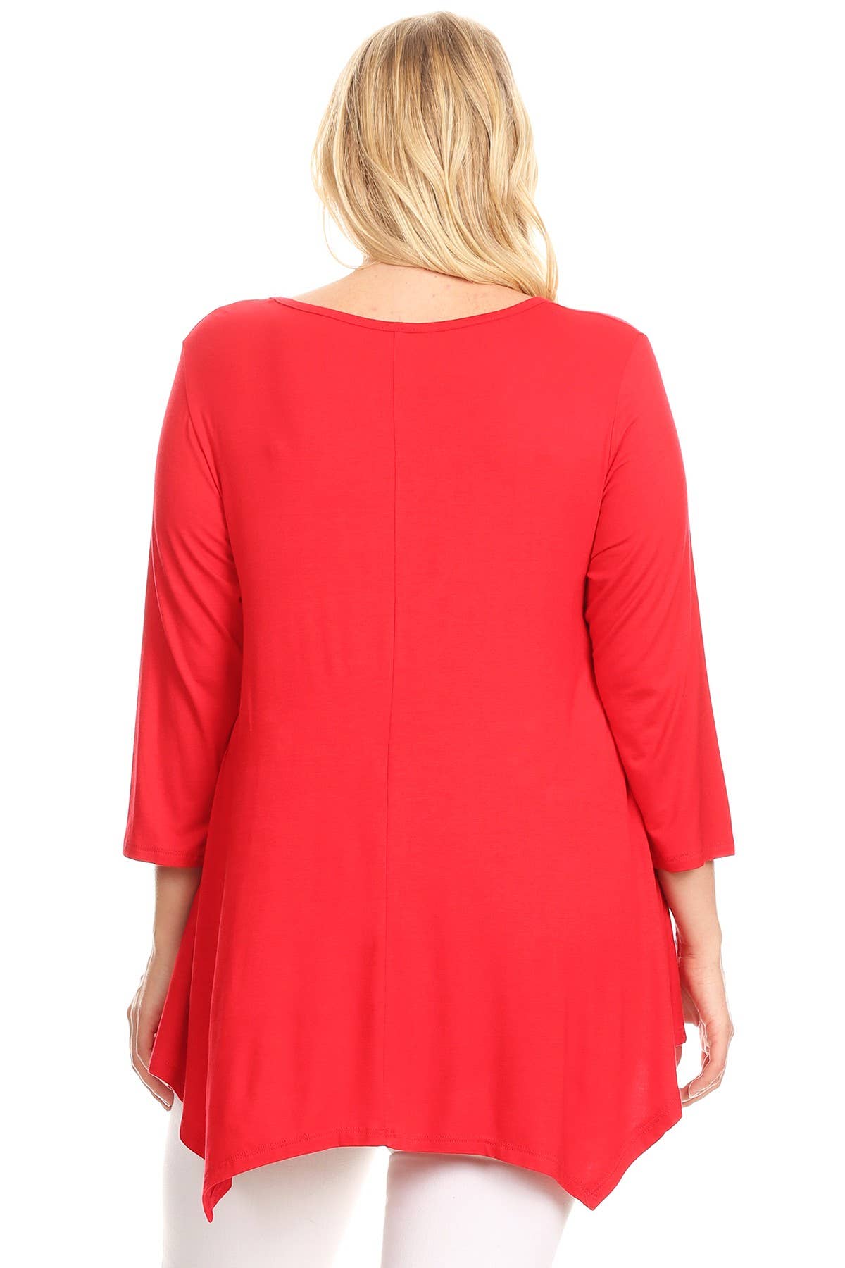 Women's Plus size Knit Tunic Tops V-Neck Flowy Blouse
