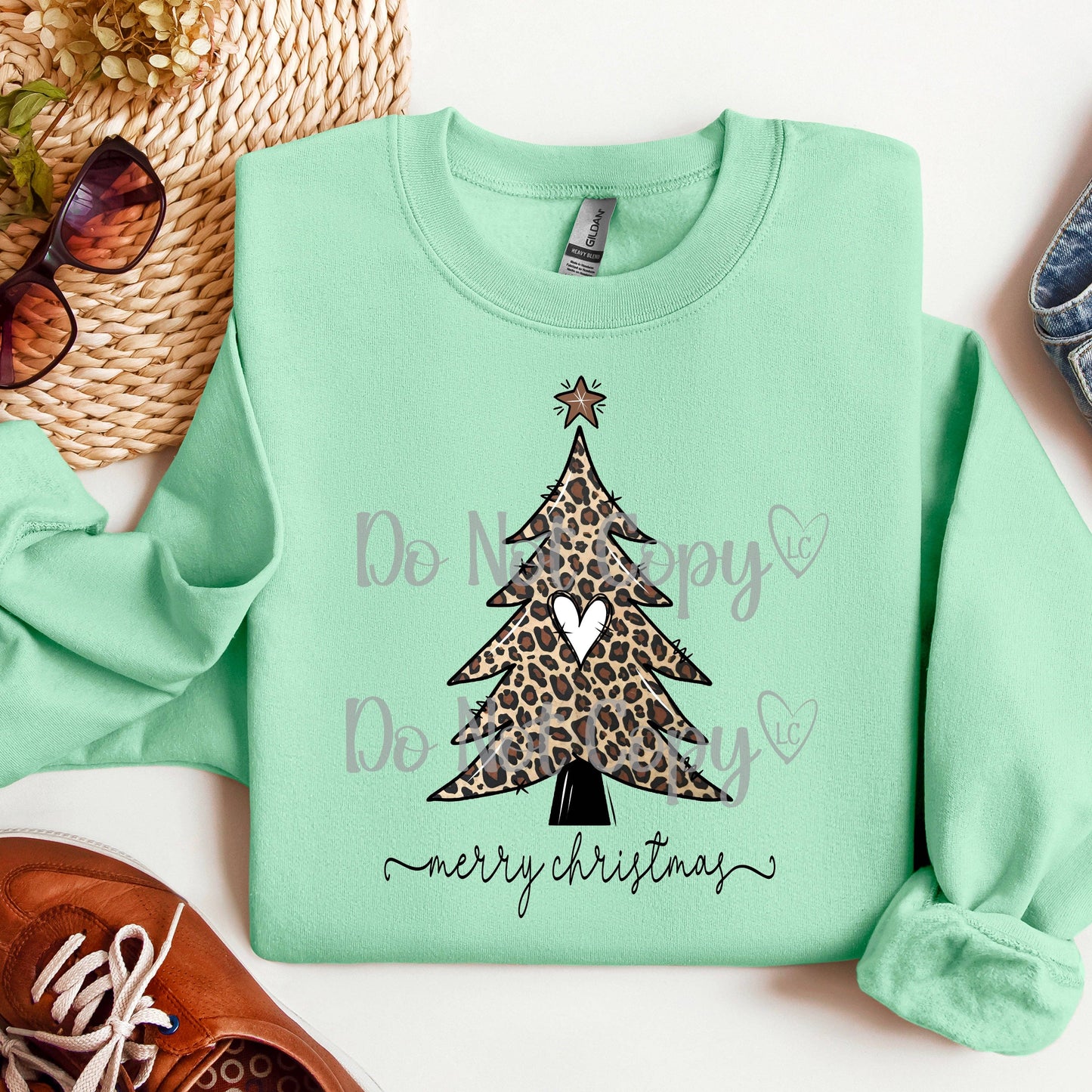 Lauras Closet - Leopard Tree with Heart- Graphic Tee