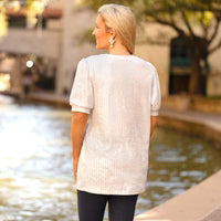Sequin Half Sleeve Top