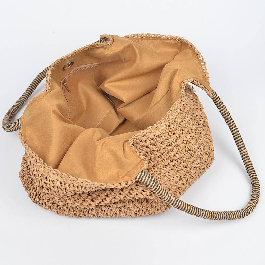 3AM BY H&D ACCESSORIES - Faux Straw Tote Bag