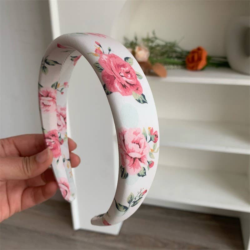 JOSSLYN by wall to wall - TRENDING FLORAL PUFFED HEADBAND HAIR BAND | 40HB175