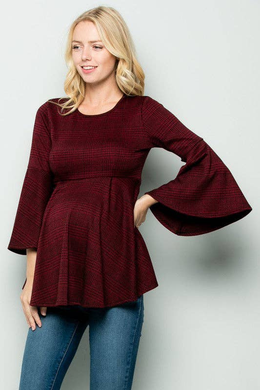Kay Bell Sleeve Maternity Top