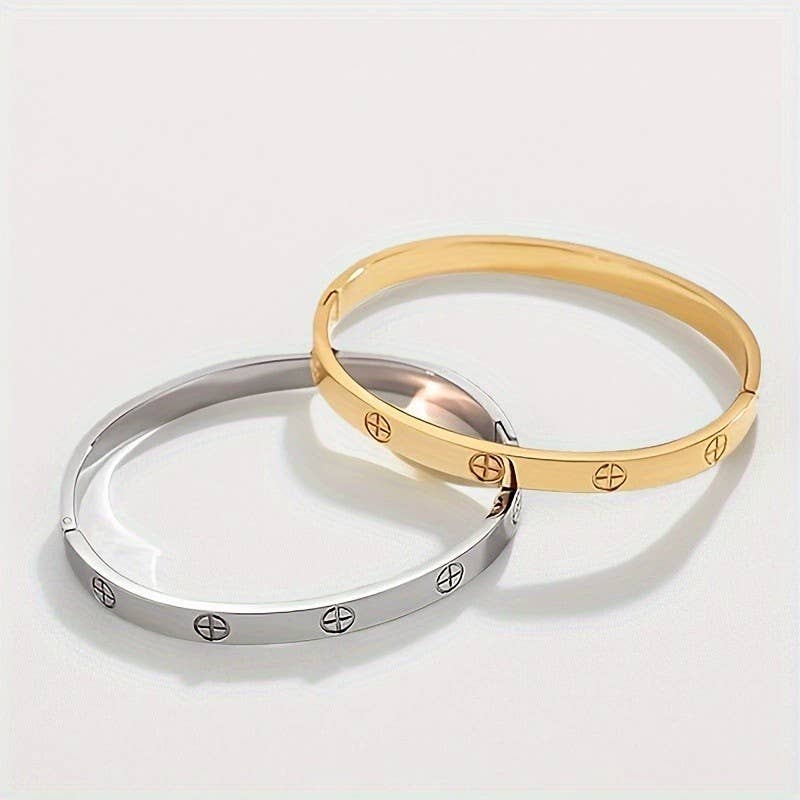JOSSLYN by wall to wall - 18K NON-TARNISH WATERPROOF STAINLESS STEEL BANGLE | 40B5155