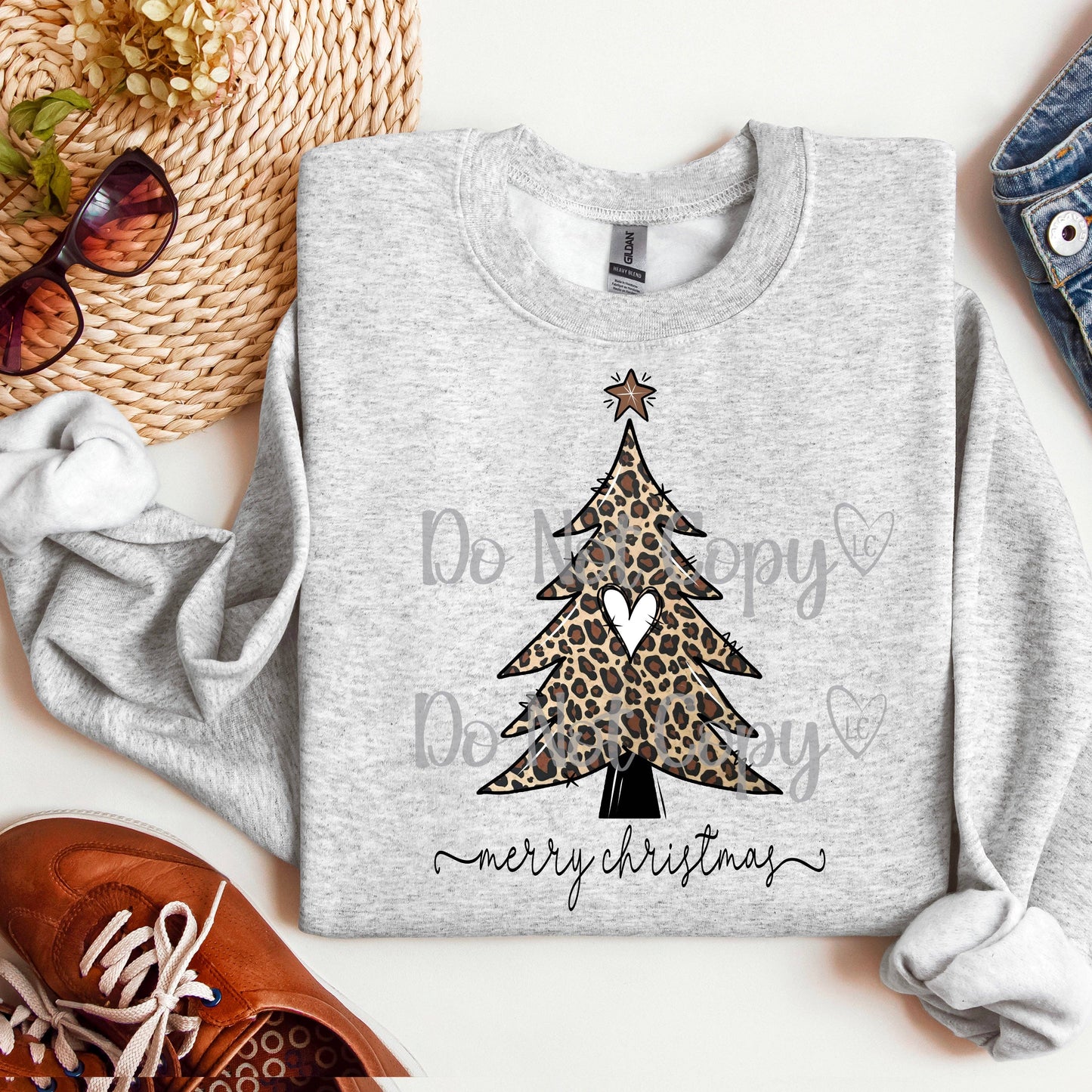 Lauras Closet - Leopard Tree with Heart- Graphic Tee