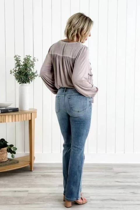 Rosa Clothing - Essential Mid Rise Bootcut Jeans