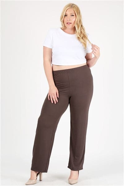 High Waist Plus Size Relaxed Fit Pants