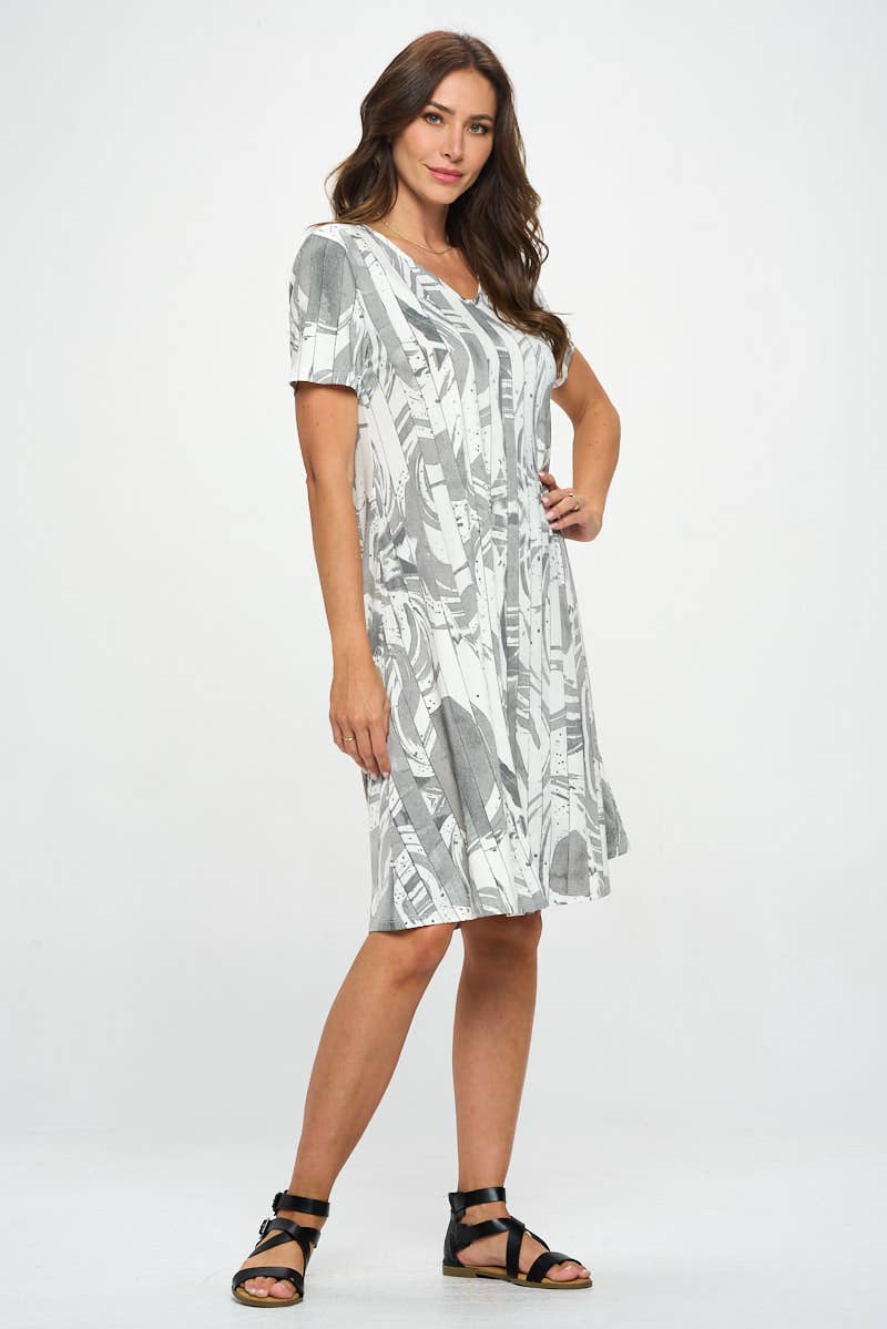 Short Sleeve Pullover Dress- SF212P
