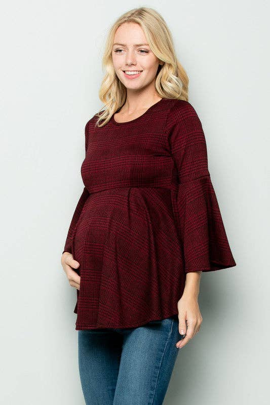Kay Bell Sleeve Maternity Top