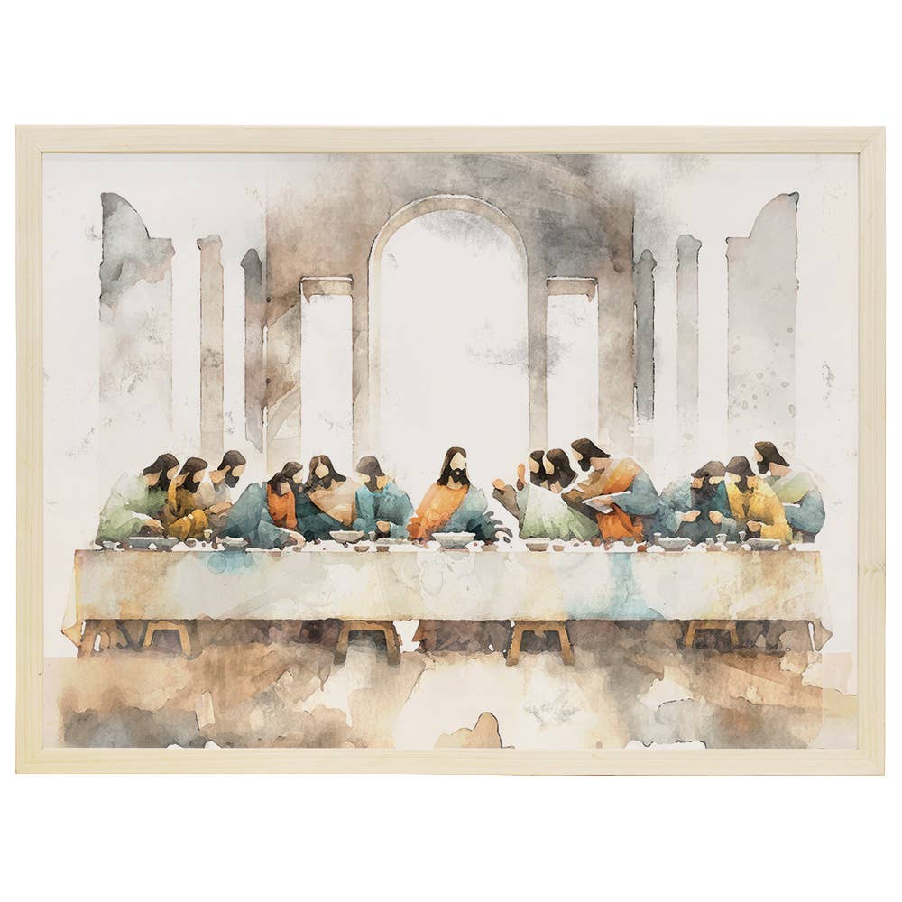Sincere Surroundings - Last Supper Art - Thin Frame Rectangle