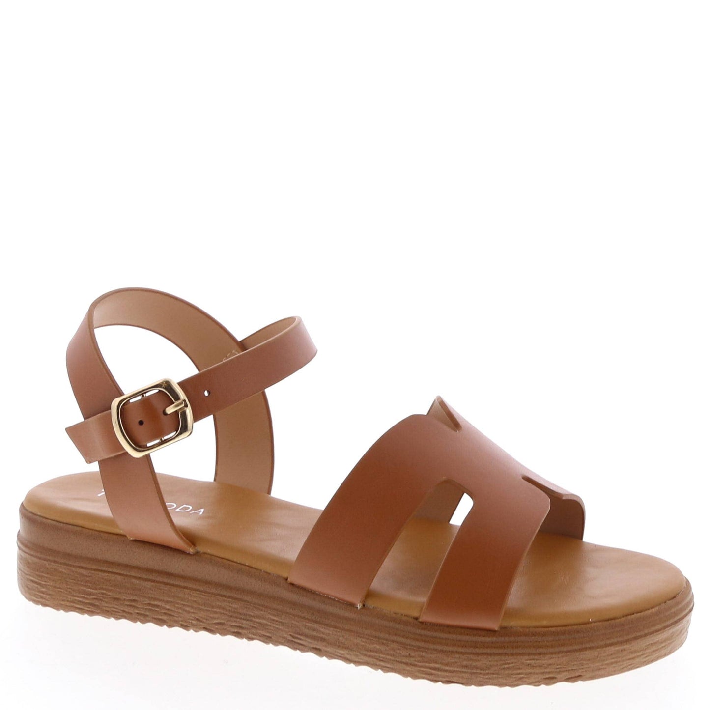 Top Moda GENOVA-1 Women H-Cutout Strap Flat Sandals
