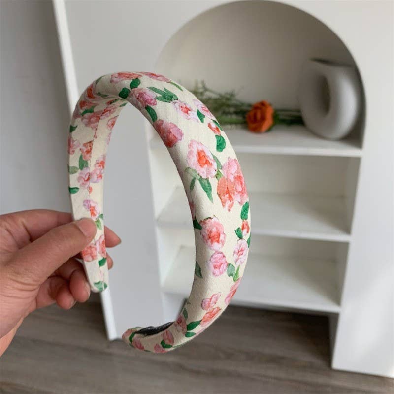 JOSSLYN by wall to wall - TRENDING FLORAL PUFFED HEADBAND HAIR BAND | 40HB175