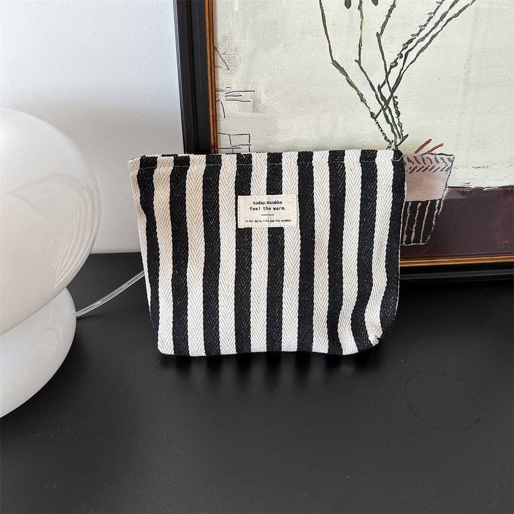 Dipped Shop - Striped Color Block Simple Make Up Bag DP25A565