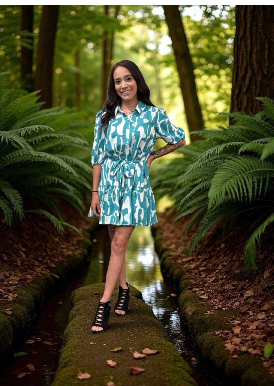 UMGEE Dress w/Tie Belt