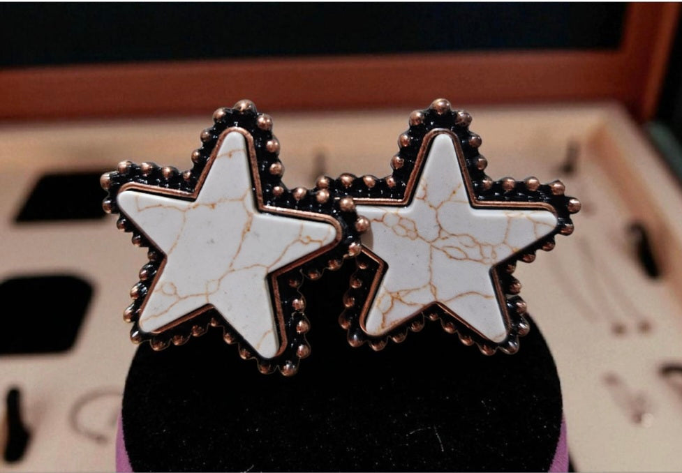 Turquoise Star Earrings