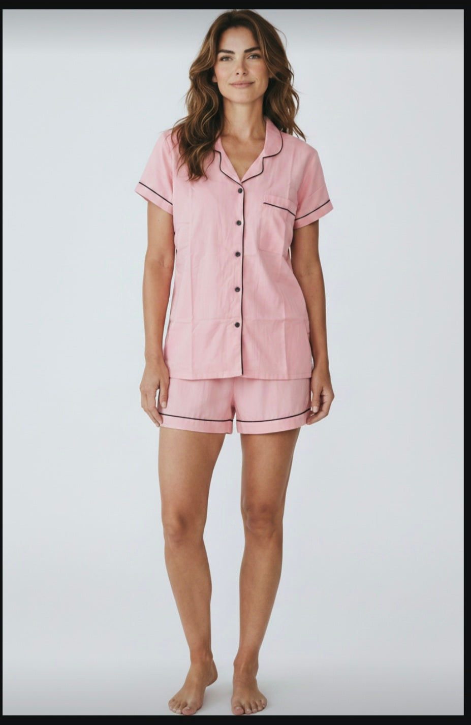 The Blissful - Soft Cotton Sleepwear Set – Two-Piece Button Pjs