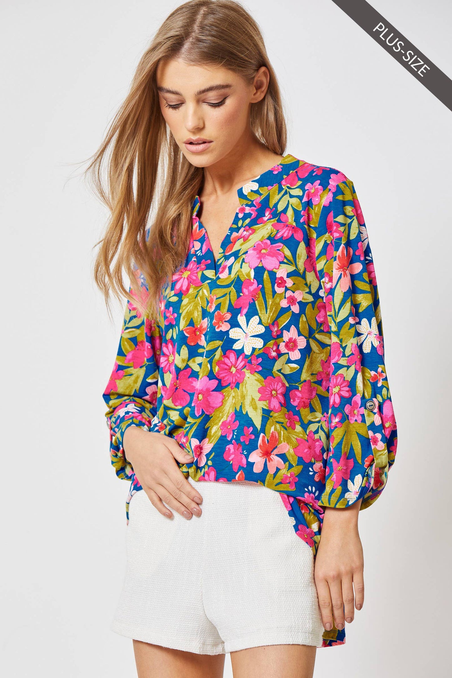 PLUS SIZE 3/4 Sleeve LIZZY Wrinkle Free Top