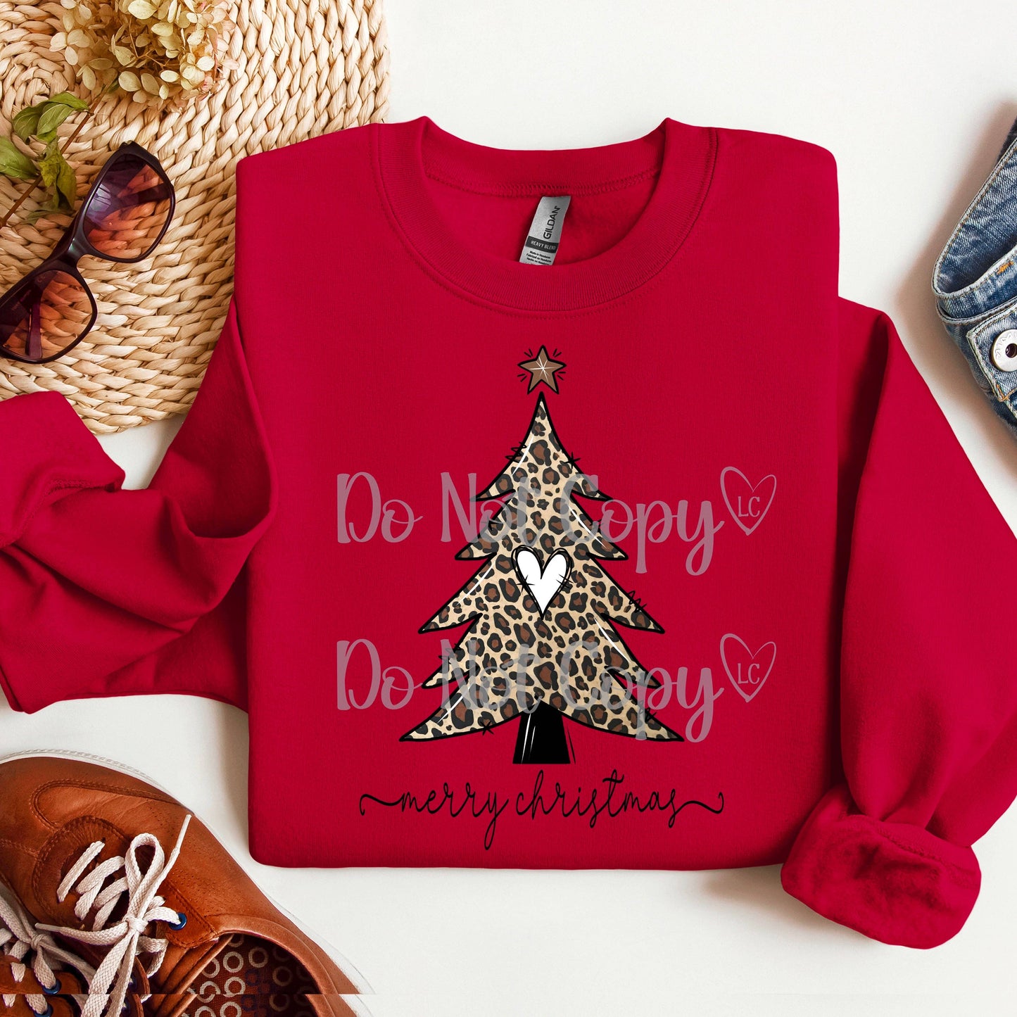 Lauras Closet - Leopard Tree with Heart- Graphic Tee