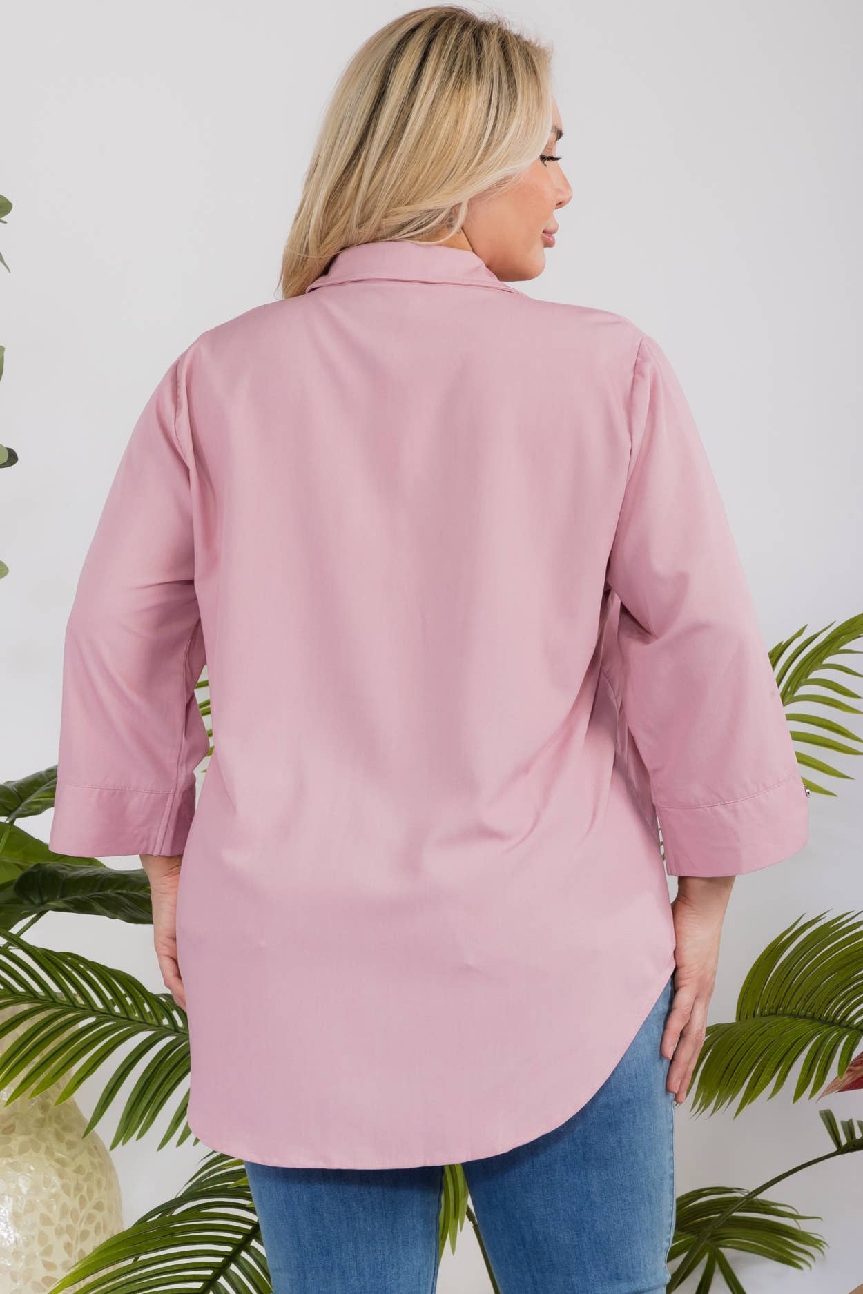 Plus Size Women Solid Casual Shirt