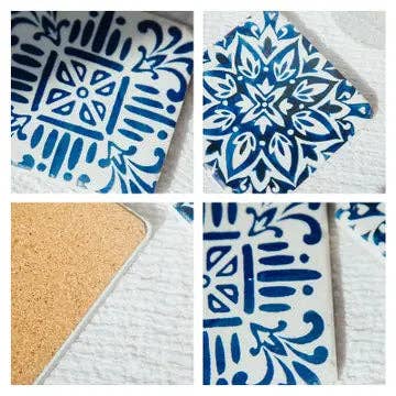 Vagabond Vintage - RESIN COASTERS-Set of 4
