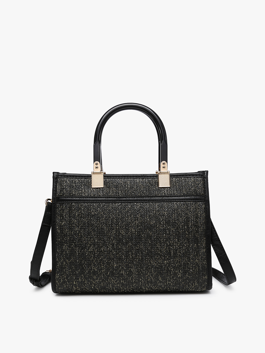 Jen & Co. - M2233 Kaya Rattan Satchel w/ Dual Handles