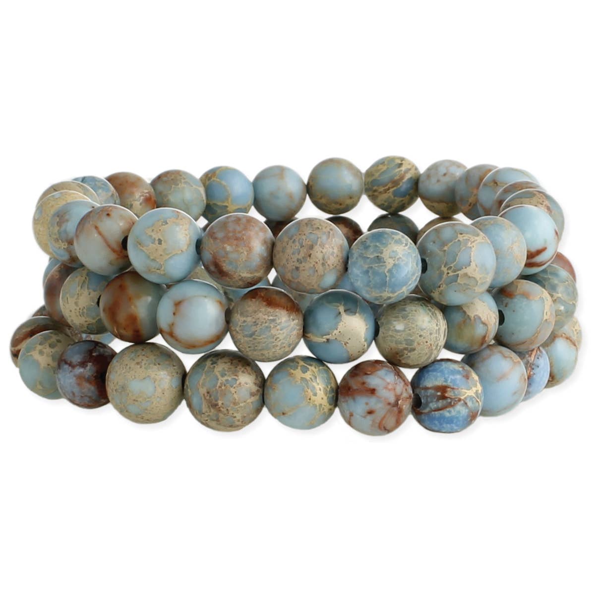 ZAD - Blue Jasper Genuine Stone Stretch Bracelet Set