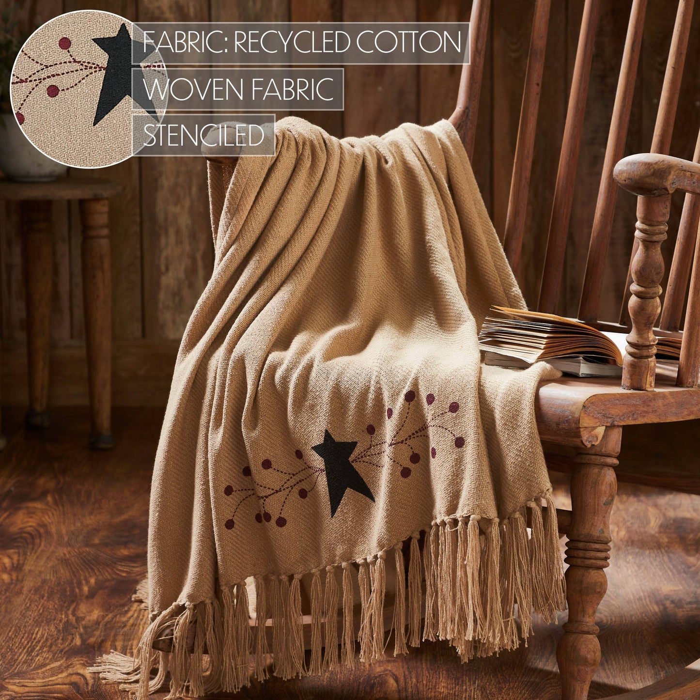 VHC Brands - Pip Vinestar Woven Throw 50x60