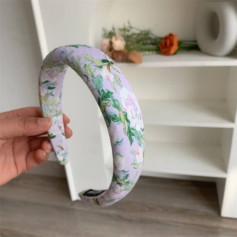 JOSSLYN by wall to wall - TRENDING FLORAL PUFFED HEADBAND HAIR BAND | 40HB175