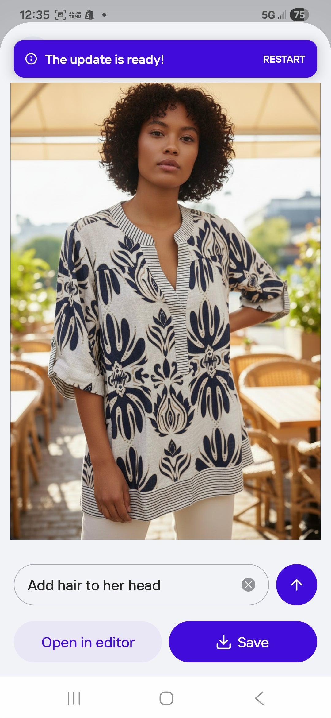 She & Sky Paisley Print Top