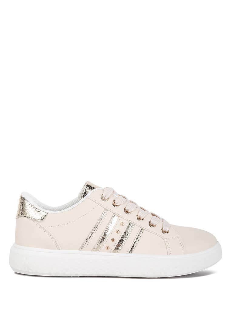 Claude Faux Leather Back Panel Detail Sneakers