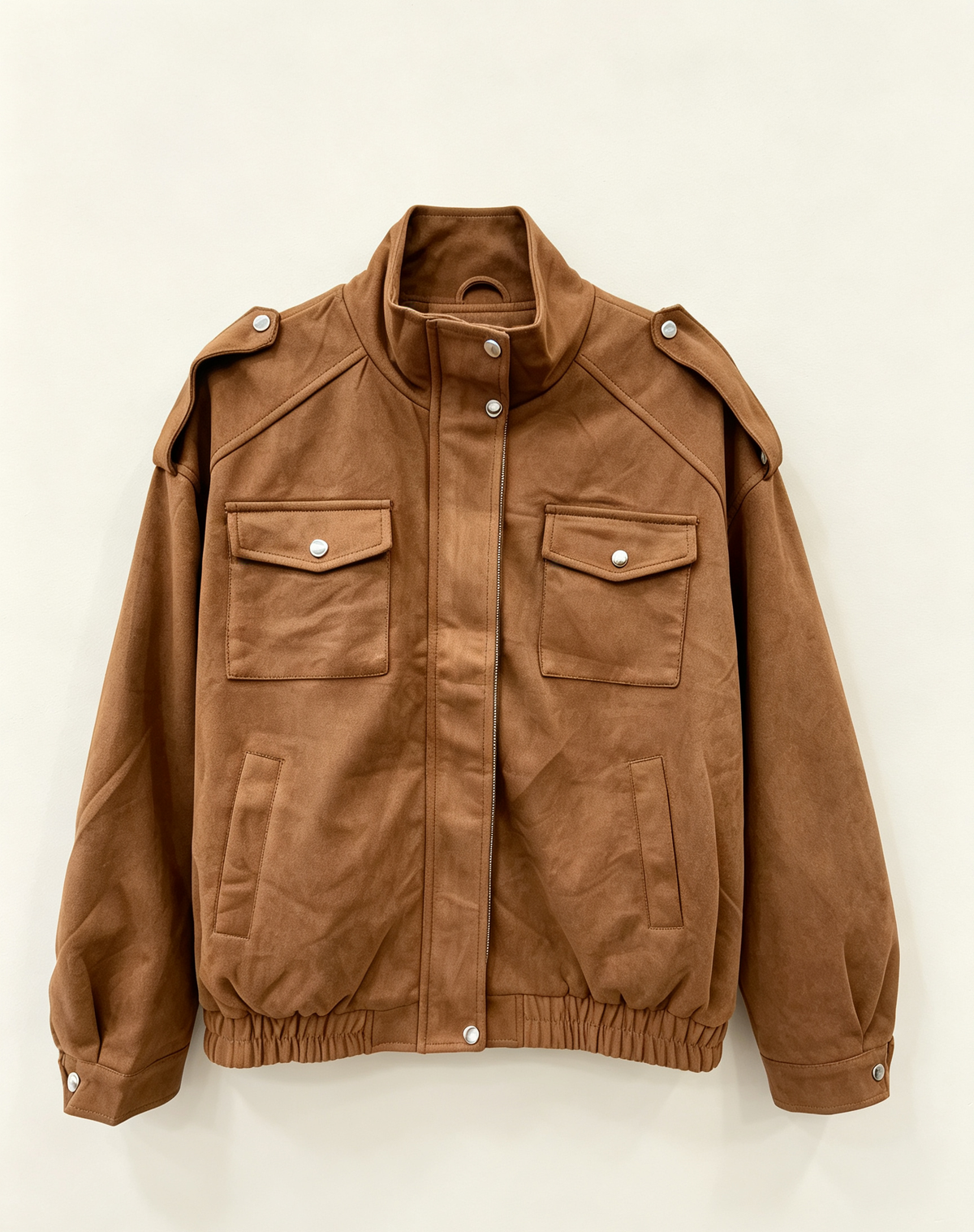 2W - Plus-size faux-suede jacket, sizes 46 to 60: Camel / Grandes tailles / T3(46-48)