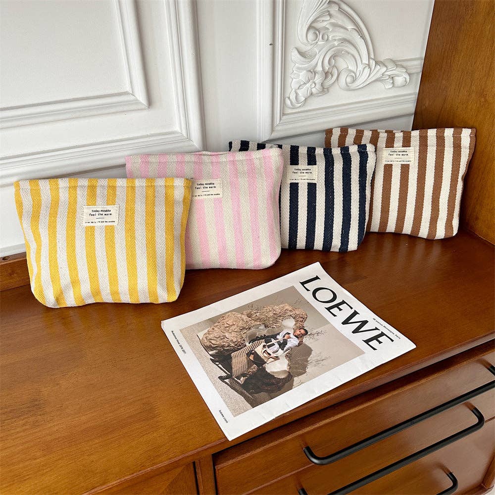 Dipped Shop - Striped Color Block Simple Make Up Bag DP25A565