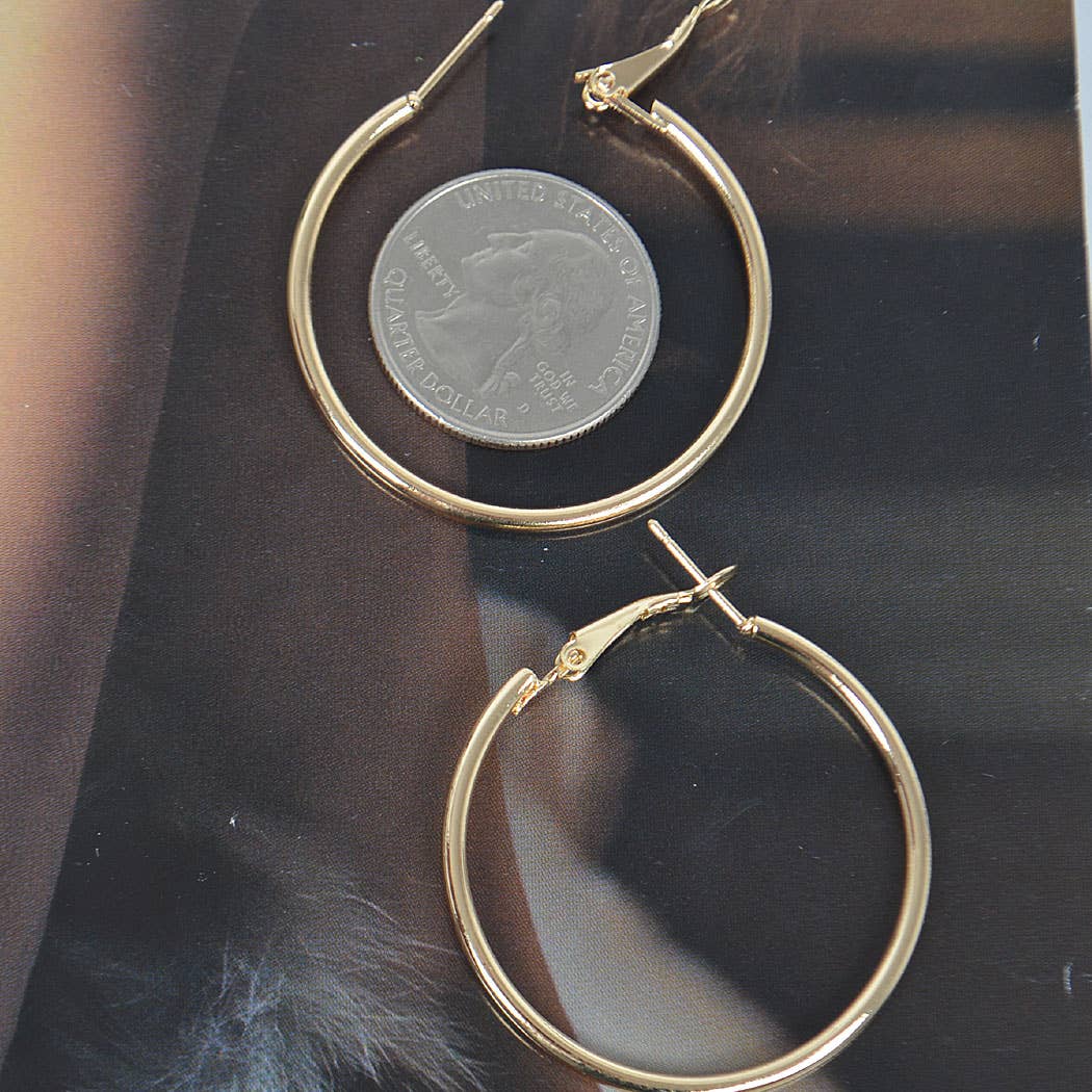 3AM BY H&D ACCESSORIES - Metal 40mm Hoop Earring