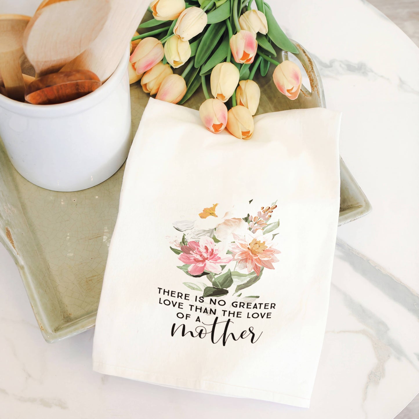 Sincere Surroundings - No Greater Love Mother - Tea Towels