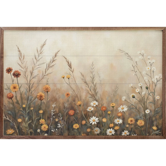 Kendrick Home - Fall Field With Mums And Daisies