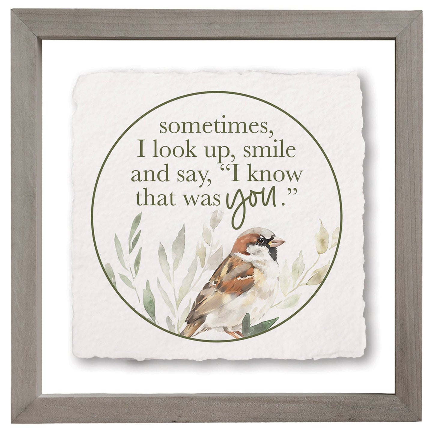Sincere Surroundings - Know That Was You Bird - Floating Art Square