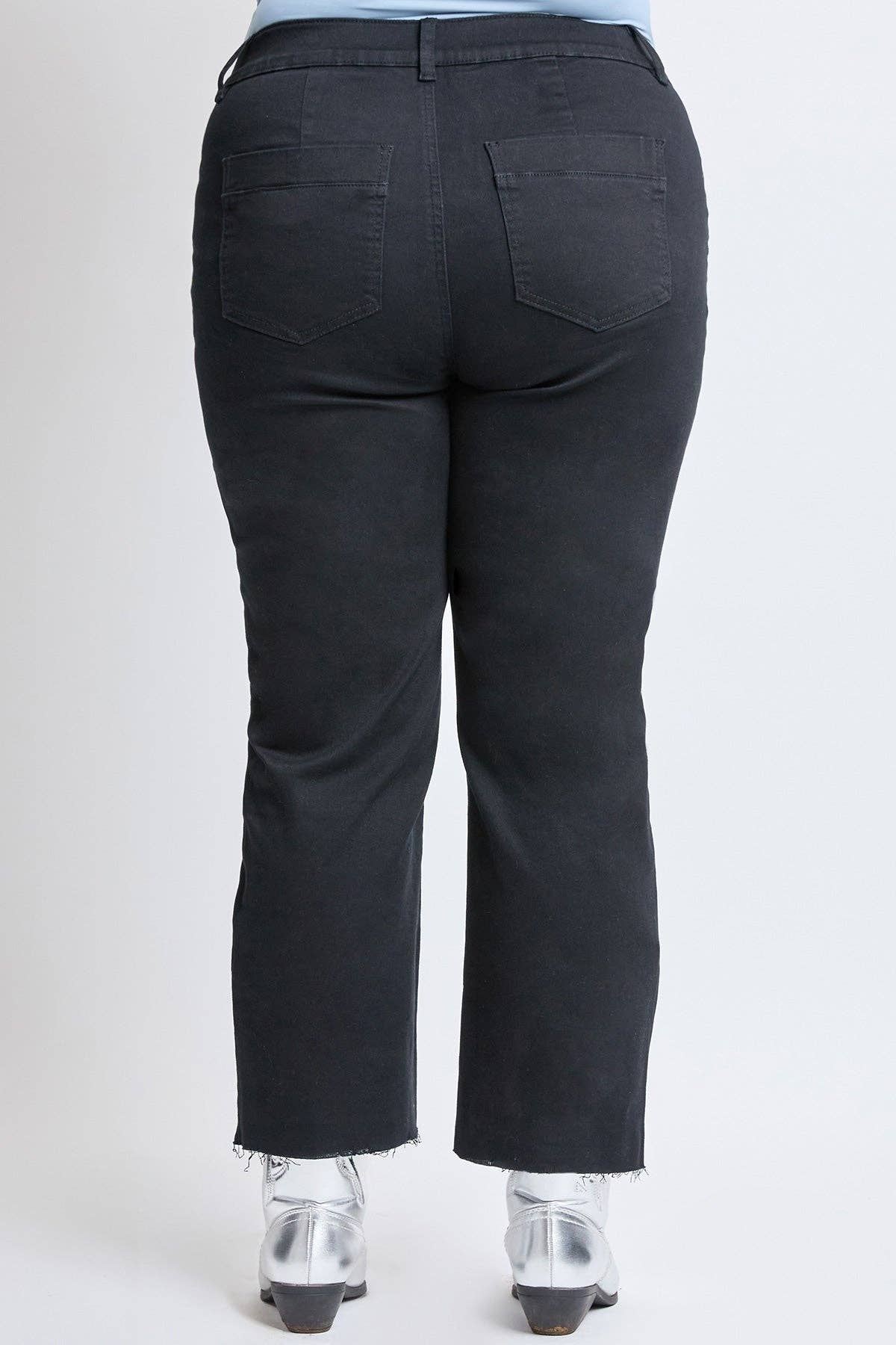 YMI - Plus High Rise Cropped Wide Leg Trouser-EP209207
