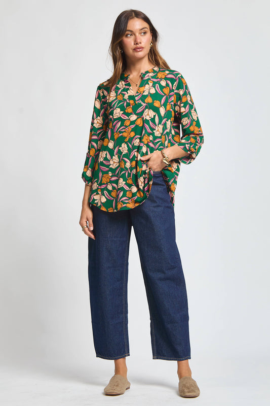 DEAR SCARLETT - Fall Print Lizzy 3/4 Sleeve Top
