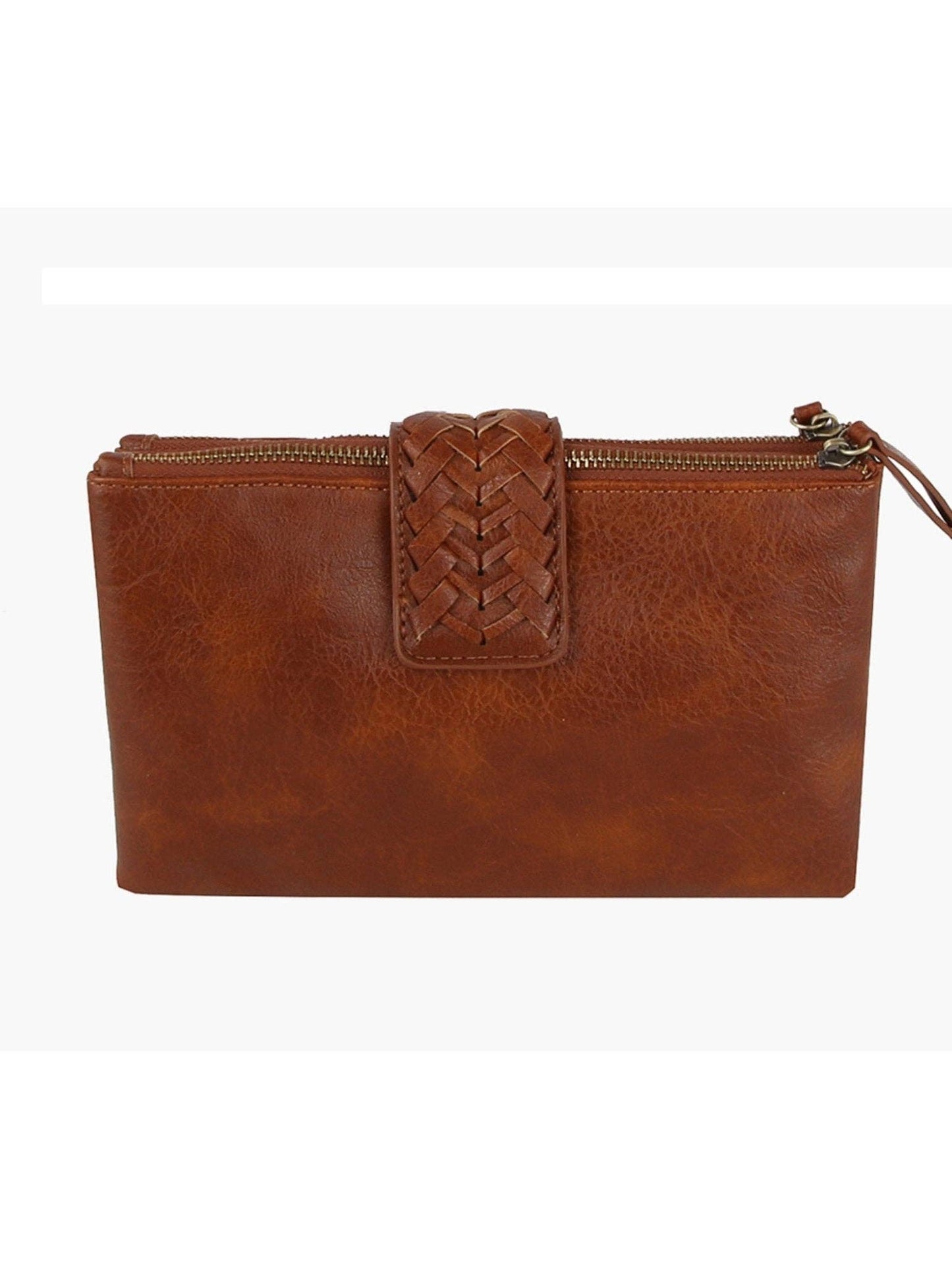 MiMi Wholesale - Women's Two-Compartment Crossbody Bag with Braid Detail