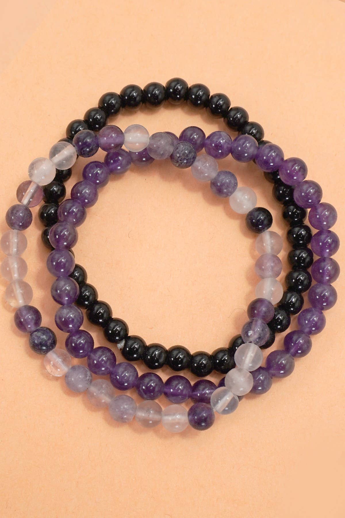 JOSSLYN by wall to wall - NATURAL STONE SEMI PRECIOUS STONE BEAD BRACELET | 40B5133