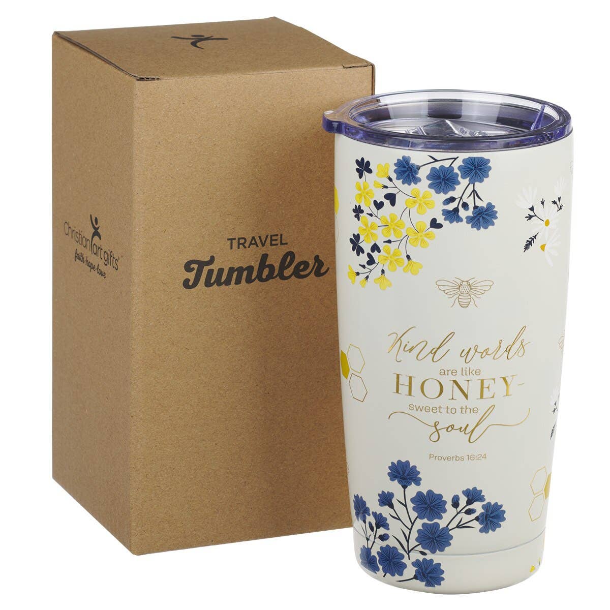 Christian Art Gifts - Tumbler SS Kind Words Prov. 16:24