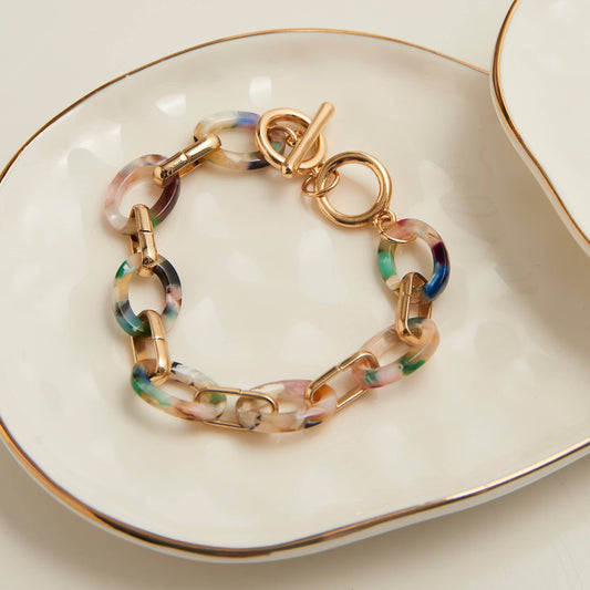 Howard's - Toggle Bracelet Shayne Acrylic Celluloid Link 6.75"