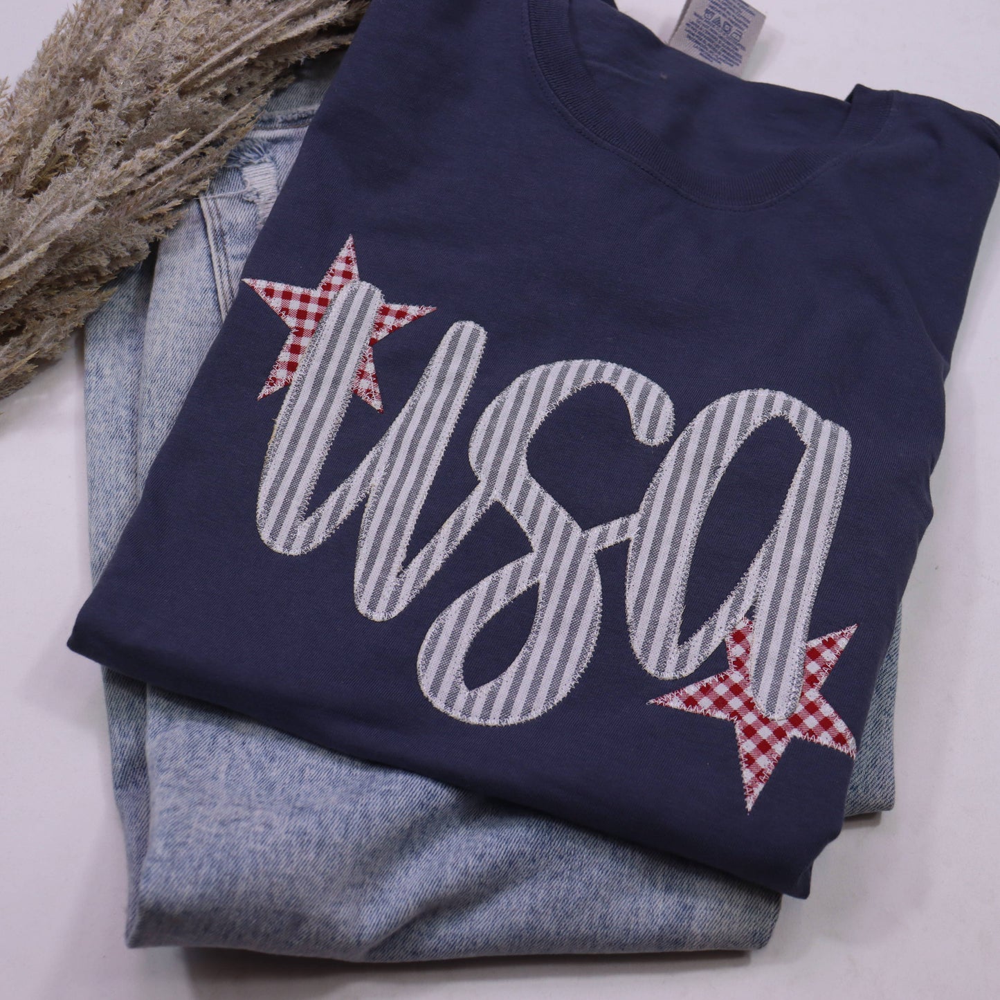 Shop Southern Belle - Denim USA Patriotic 4th of July Short Sleeve