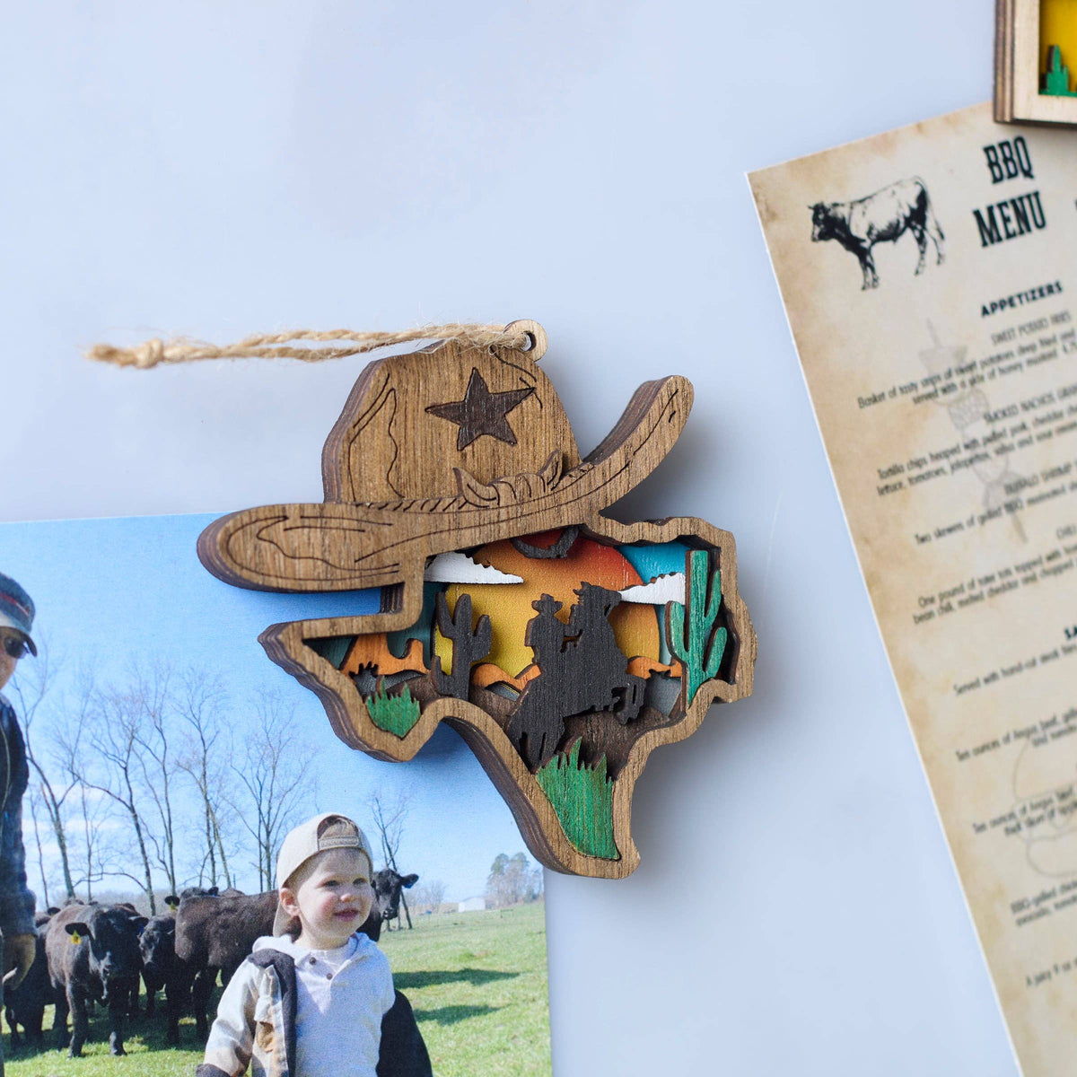 Primitives by Kathy - Texas Cowboy Hat Magnetic Ornament