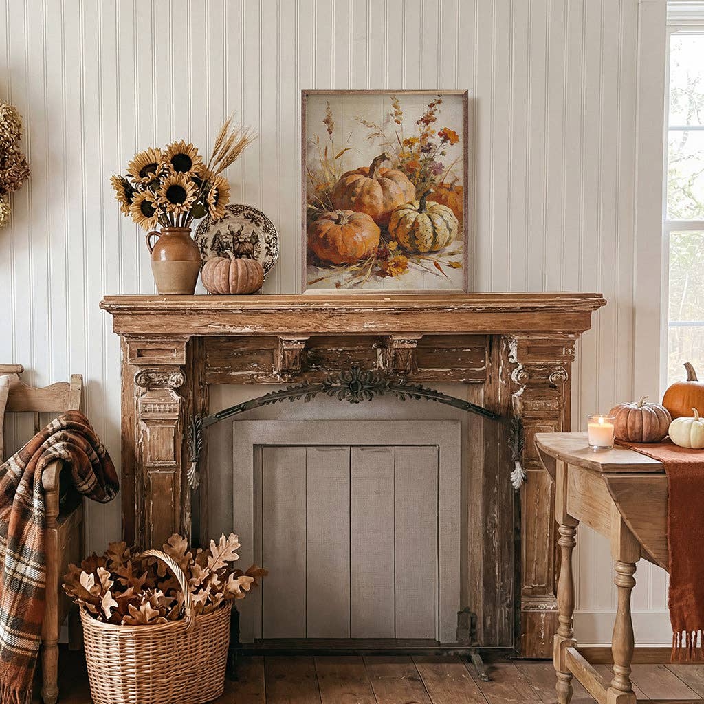 Kendrick Home - Harvest Pumpkins With Autumn Grasses