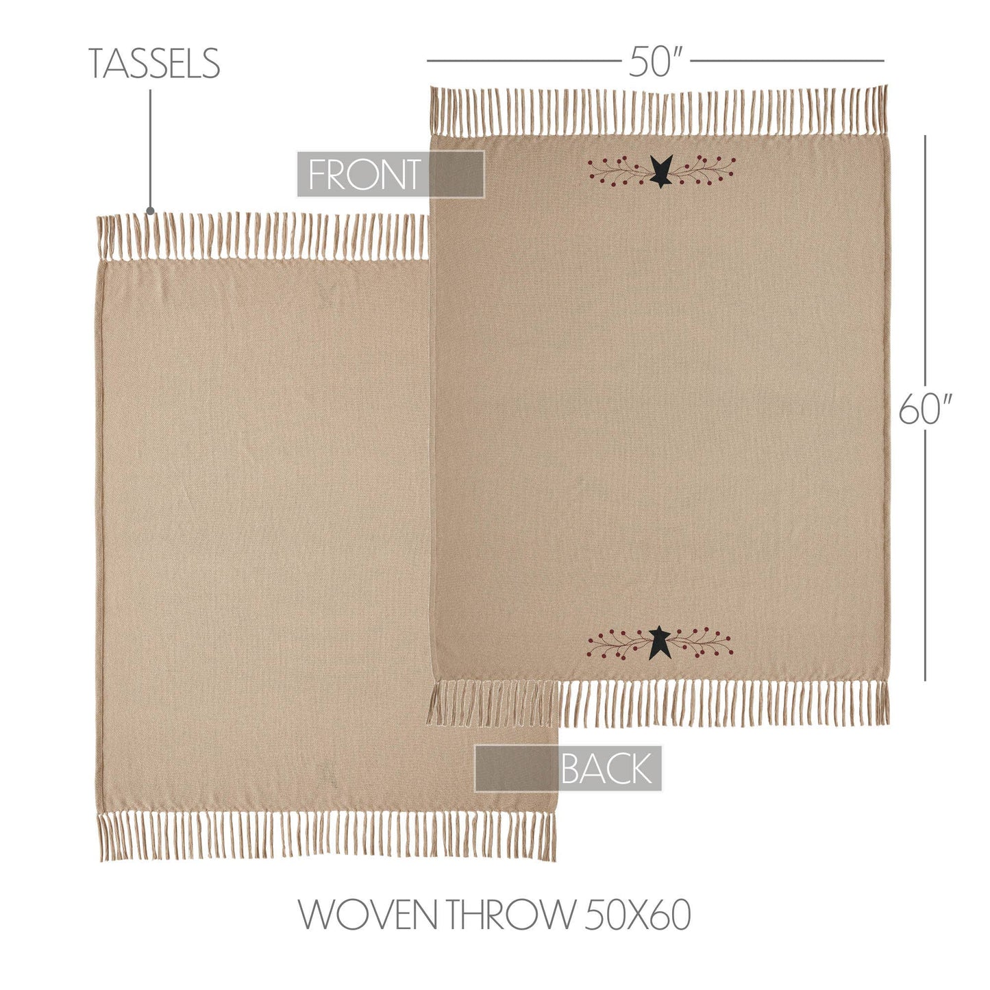 VHC Brands - Pip Vinestar Woven Throw 50x60