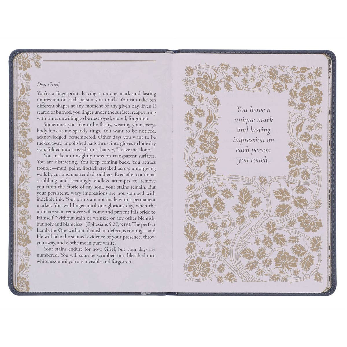 Christian Art Gifts - Letters to Grief Faux leather