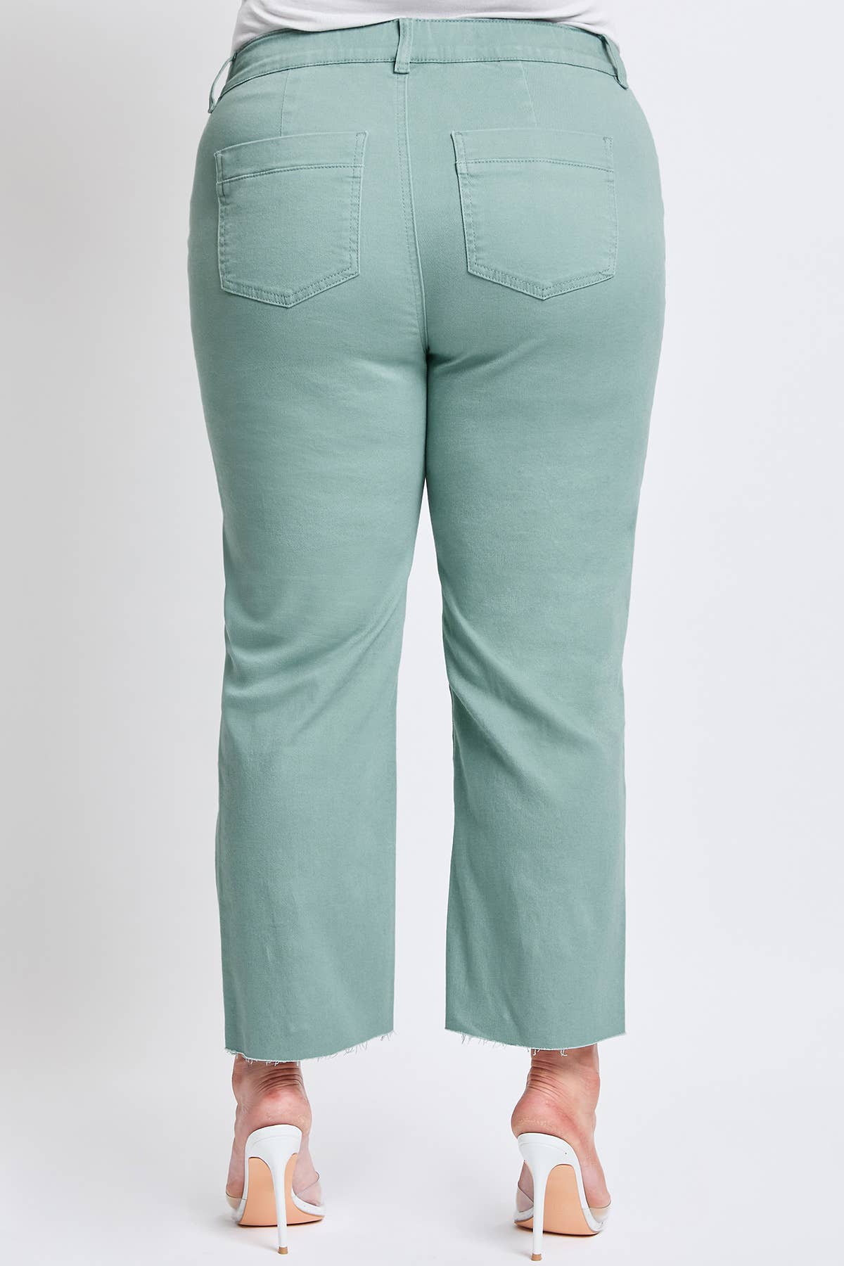 YMI - Plus High Rise Cropped Wide Leg Trouser-EP209207