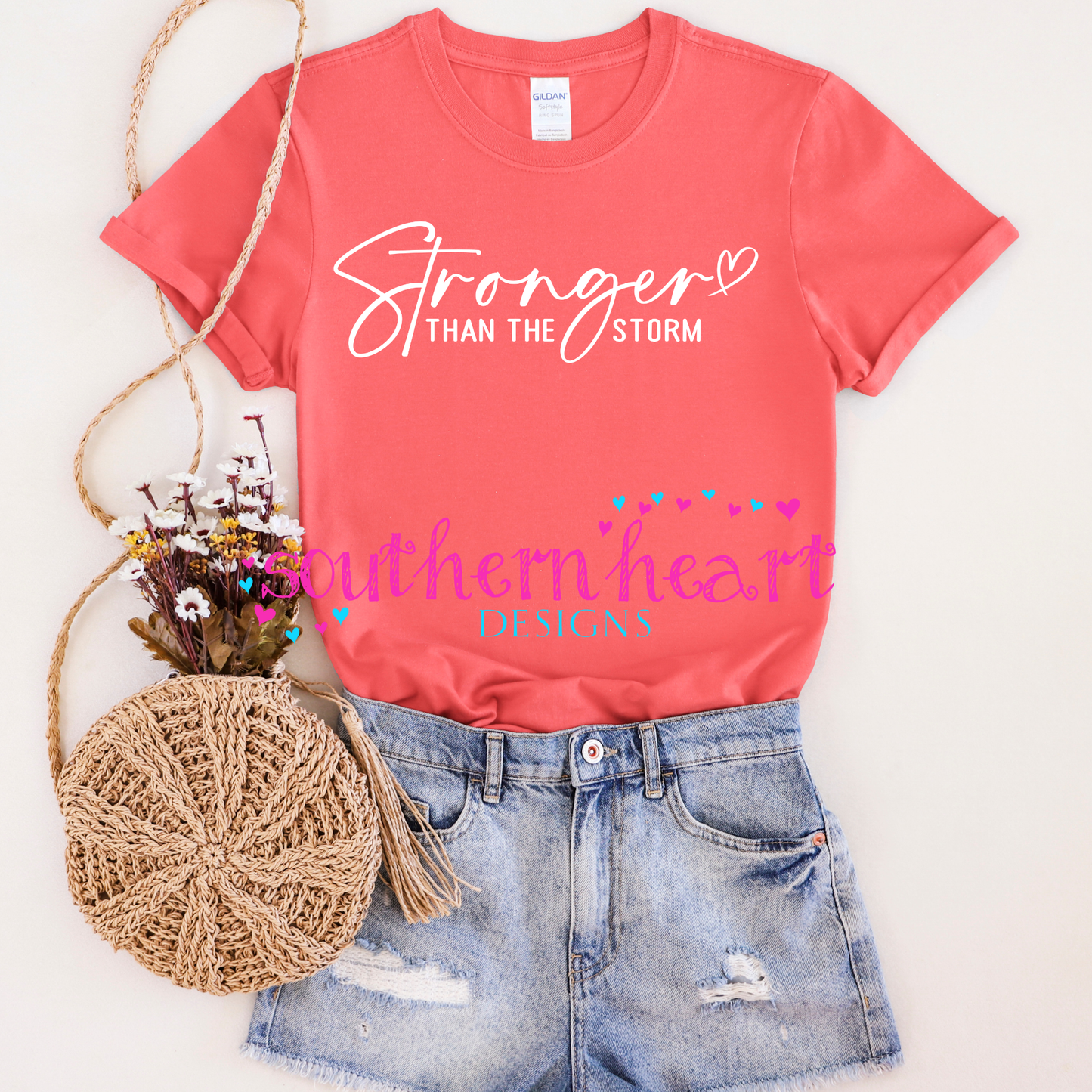 Southern Heart Designs - Stronger Than the Storm T Shirt