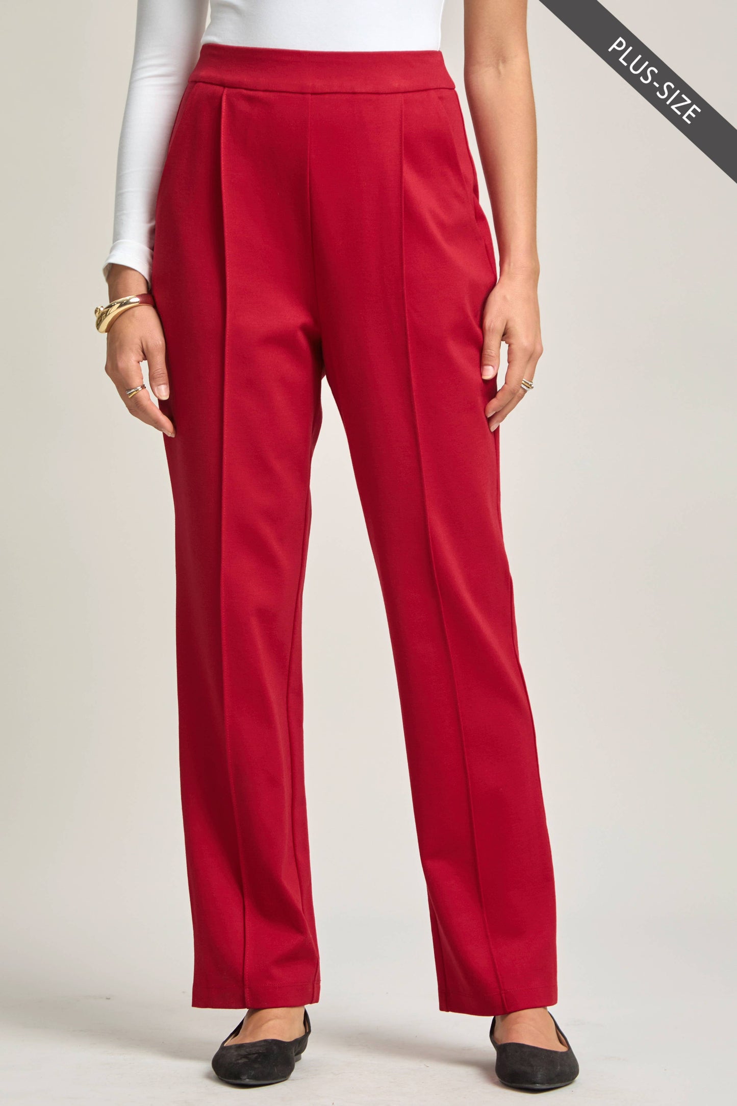DEAR SCARLETT - PLUS SIZE Magic High-Rise Pull on Barrel Pants