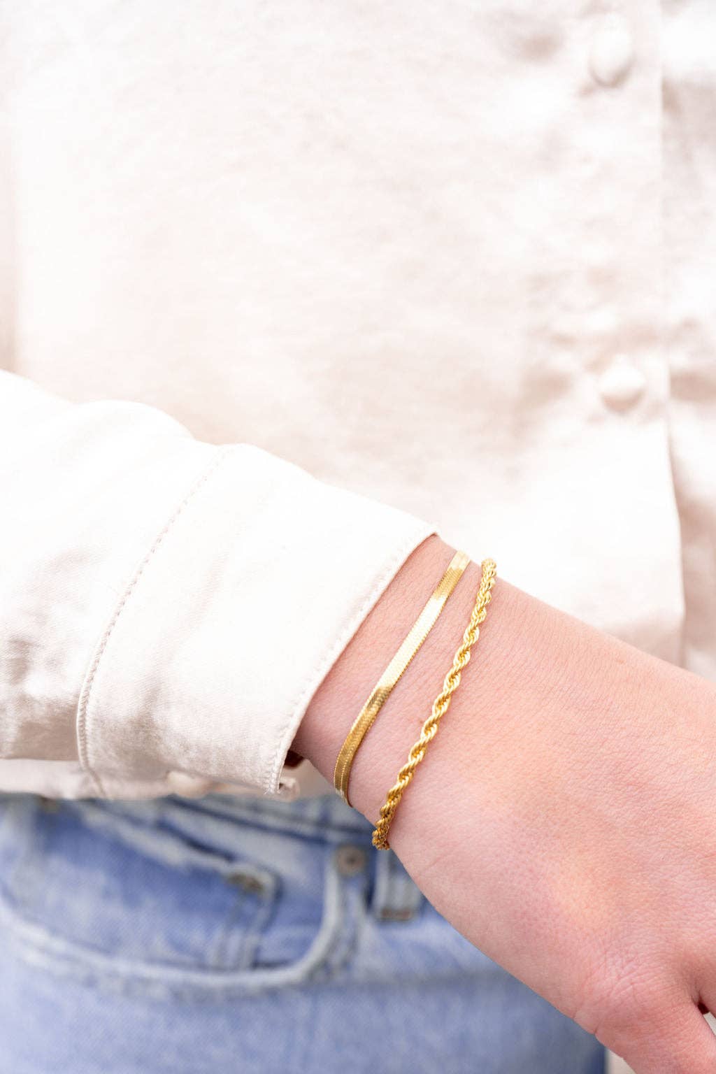 Spiffy & Splendid - Luxe Silver Rope Bracelet